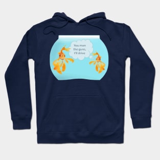 There Were Two Goldfish In A Tank Visual Pun Joke Hoodie